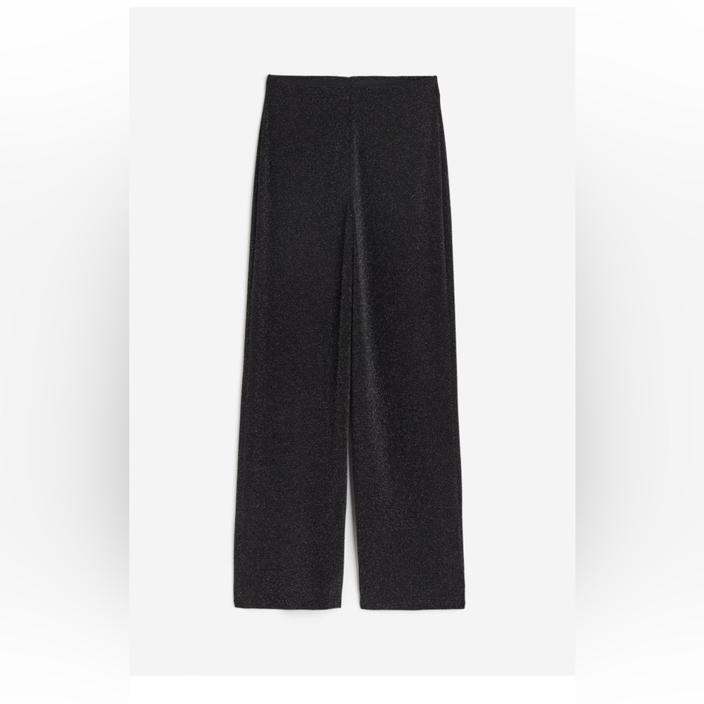 Glittery pants with elasticized waist